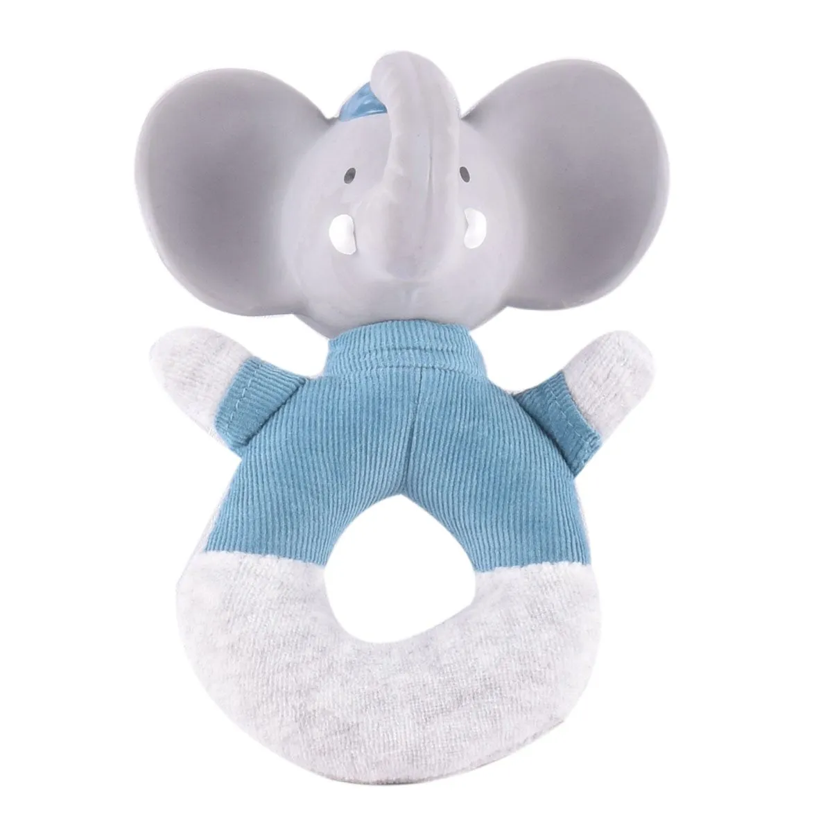 Alvin the Elephant Soft Organic Baby Rattle and Teether