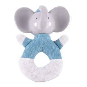 Alvin the Elephant Soft Organic Baby Rattle and Teether
