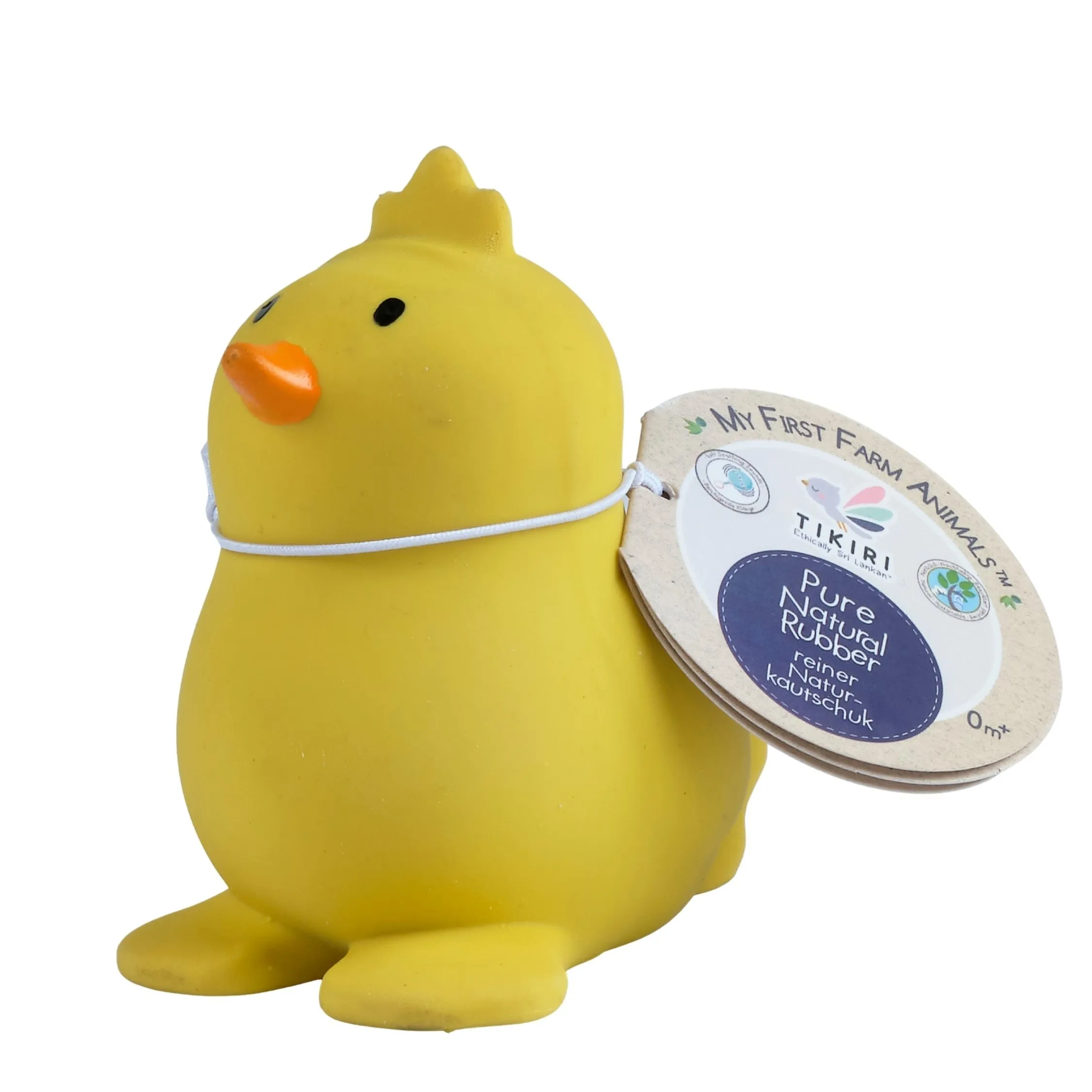 Chick - Natural Rubber Baby Teether Rattle & Bath Toy