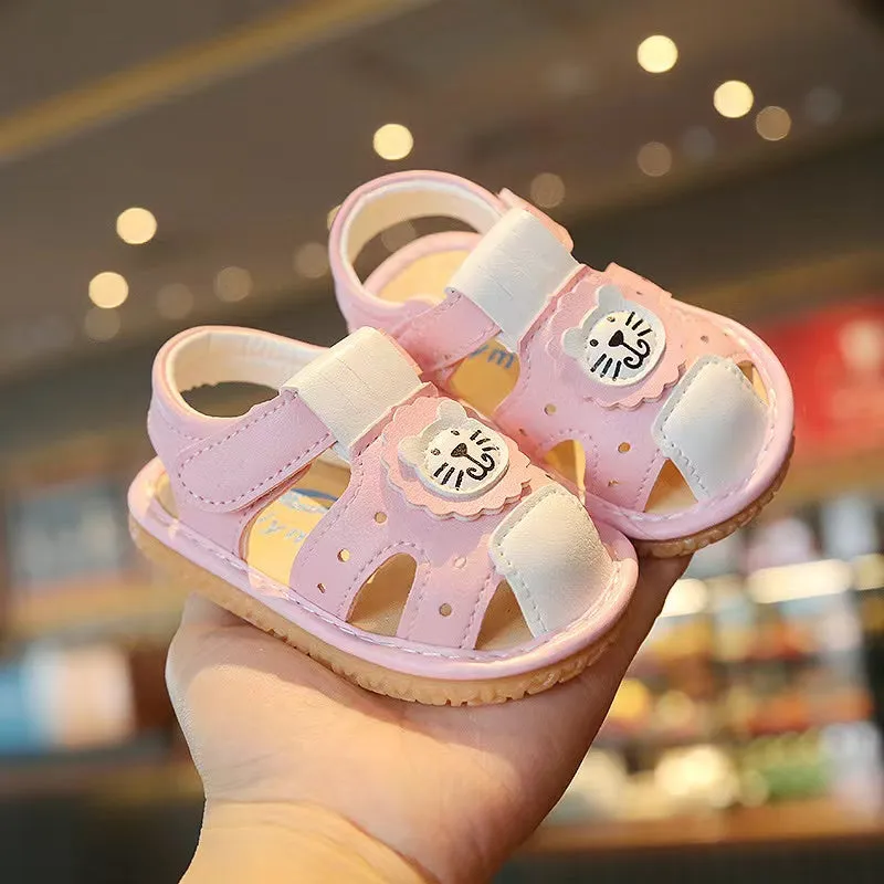 Squeaky Lion Summer Baby Sandals
