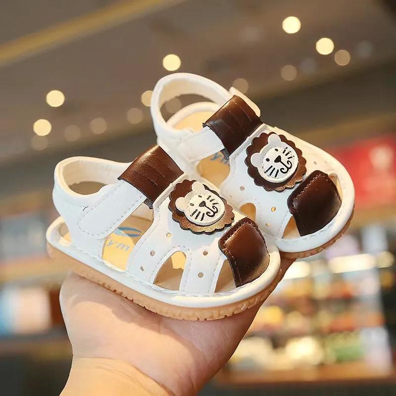 Squeaky Lion Summer Baby Sandals