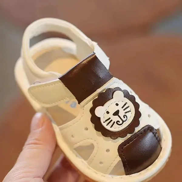 Squeaky Lion Summer Baby Sandals