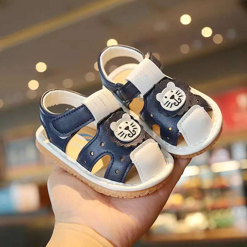 Squeaky Lion Summer Baby Sandals