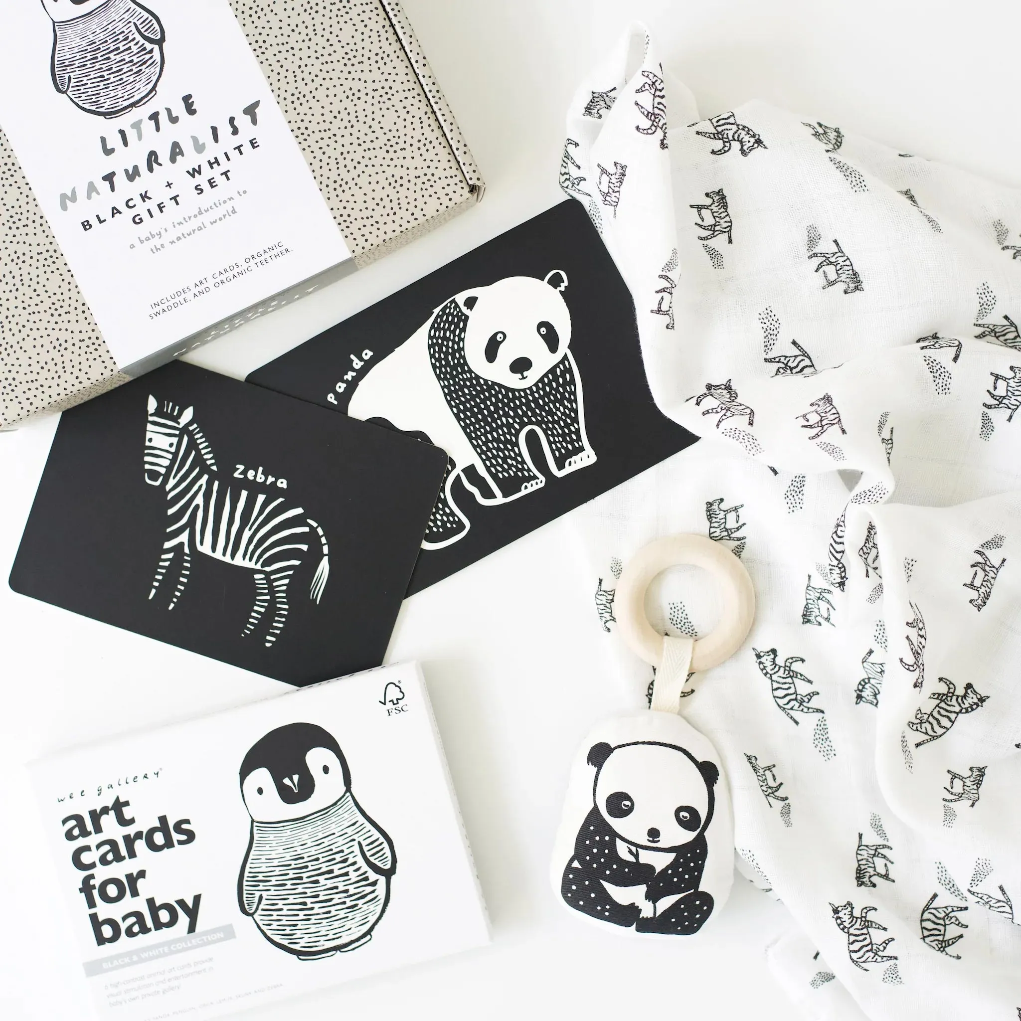 Wee Gallery Little Naturalist Black & White Gift Set