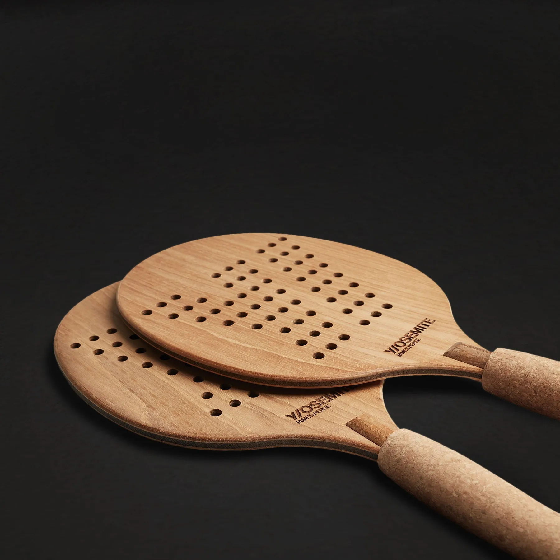 Y/OSEMITE Etched Teak Paddleball Set - Teak